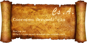 Cserepes Annamária névjegykártya